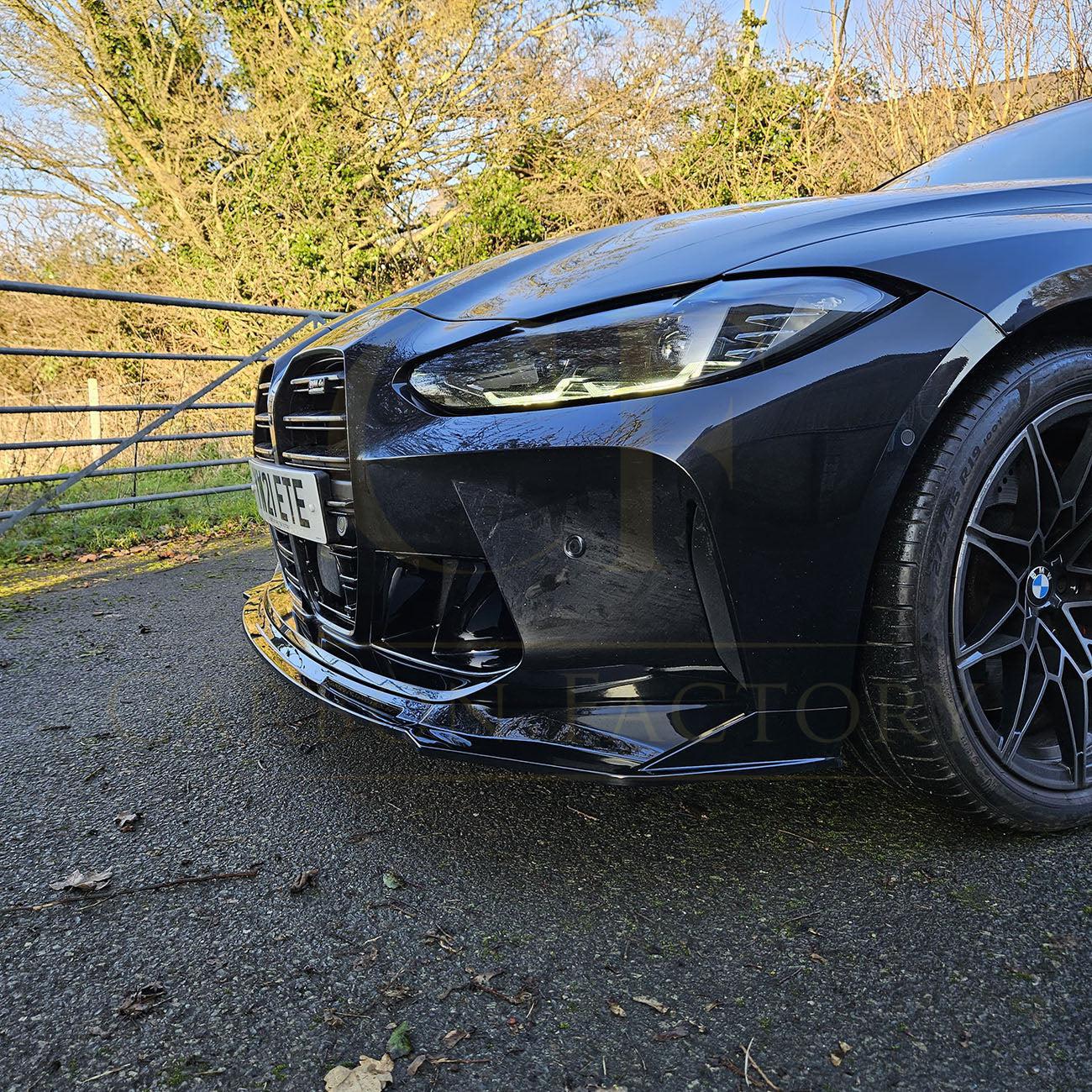 MP Style Gloss Black Front Splitter 3 Pieces for BMW G80 M3 G82 G83 M4 21-Present-Carbon Factory