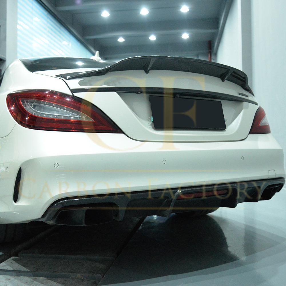 Mercedes Benz C218 CLS Brabus style Carbon Fibre Rear Diffuser 15-18 by Carbon Factory-Carbon Factory