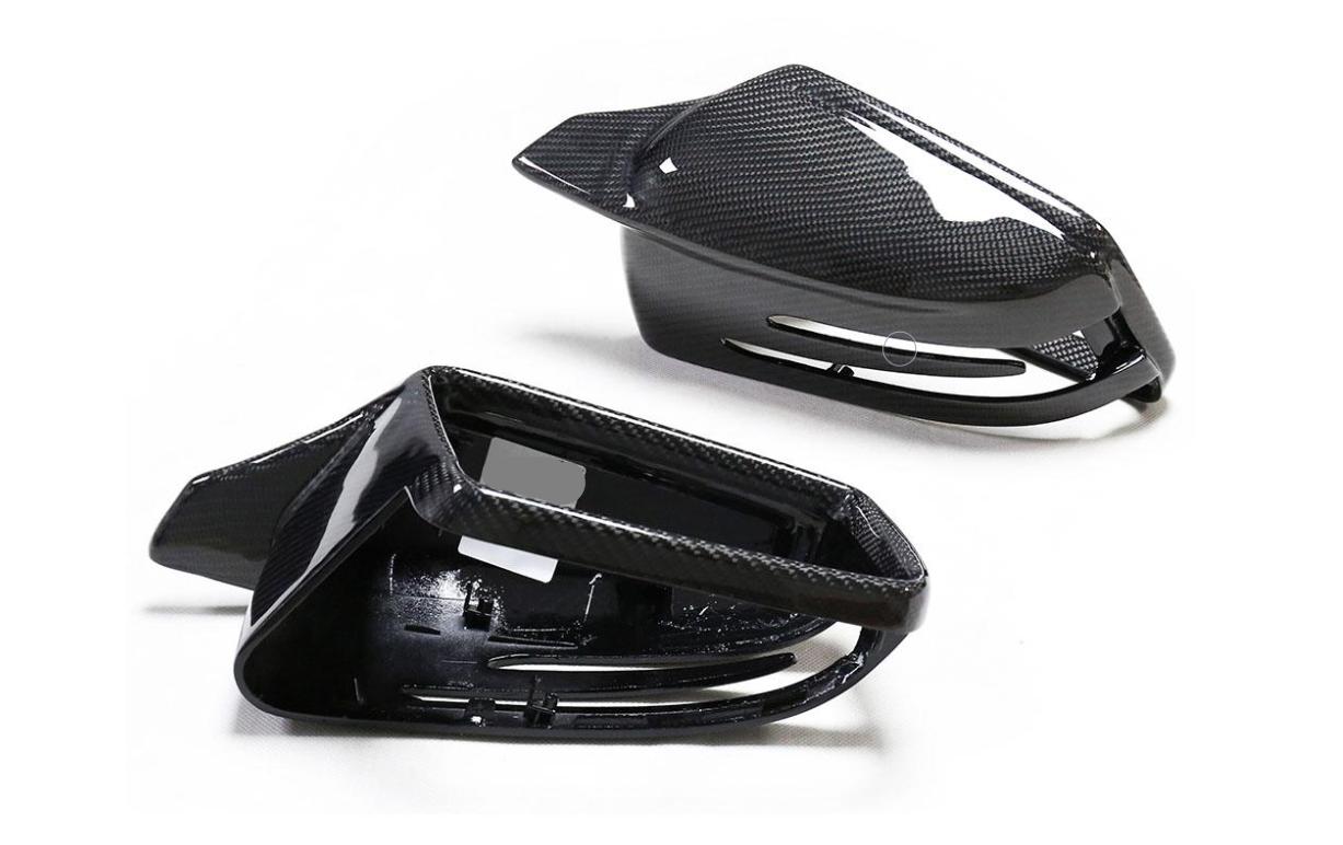 Mercedes Benz Universal Carbon Fibre V Style Replacement Mirror Covers by Carbon Factory-Carbon Factory