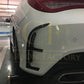 Mercedes Benz W117 CLA Carbon Fibre Rear Bumper Trims 4 pcs 13-15 by Carbon Factory-Carbon Factory