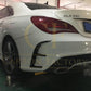 Mercedes Benz W117 CLA Carbon Fibre Rear Bumper Trims 4 pcs 13-15 by Carbon Factory-Carbon Factory