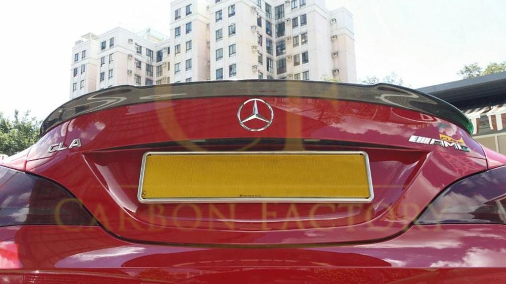 Mercedes Benz W117 CLA FD Style Carbon Fibre Boot Spoiler 13-19-Carbon Factory