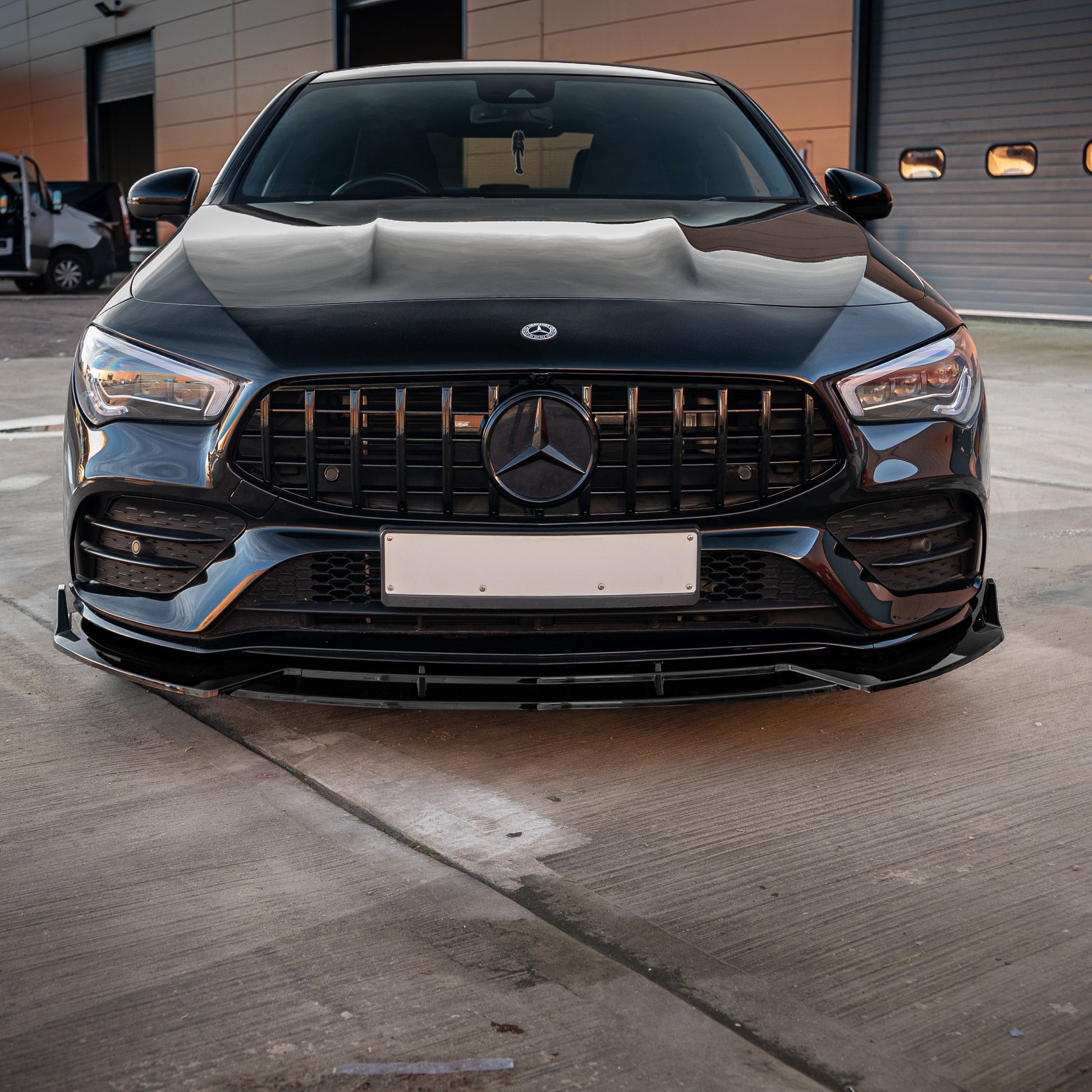 Mercedes Benz W118 CLA Brabus Style Gloss Black Front Splitter 19-23 by Carbon Factory-Carbon Factory