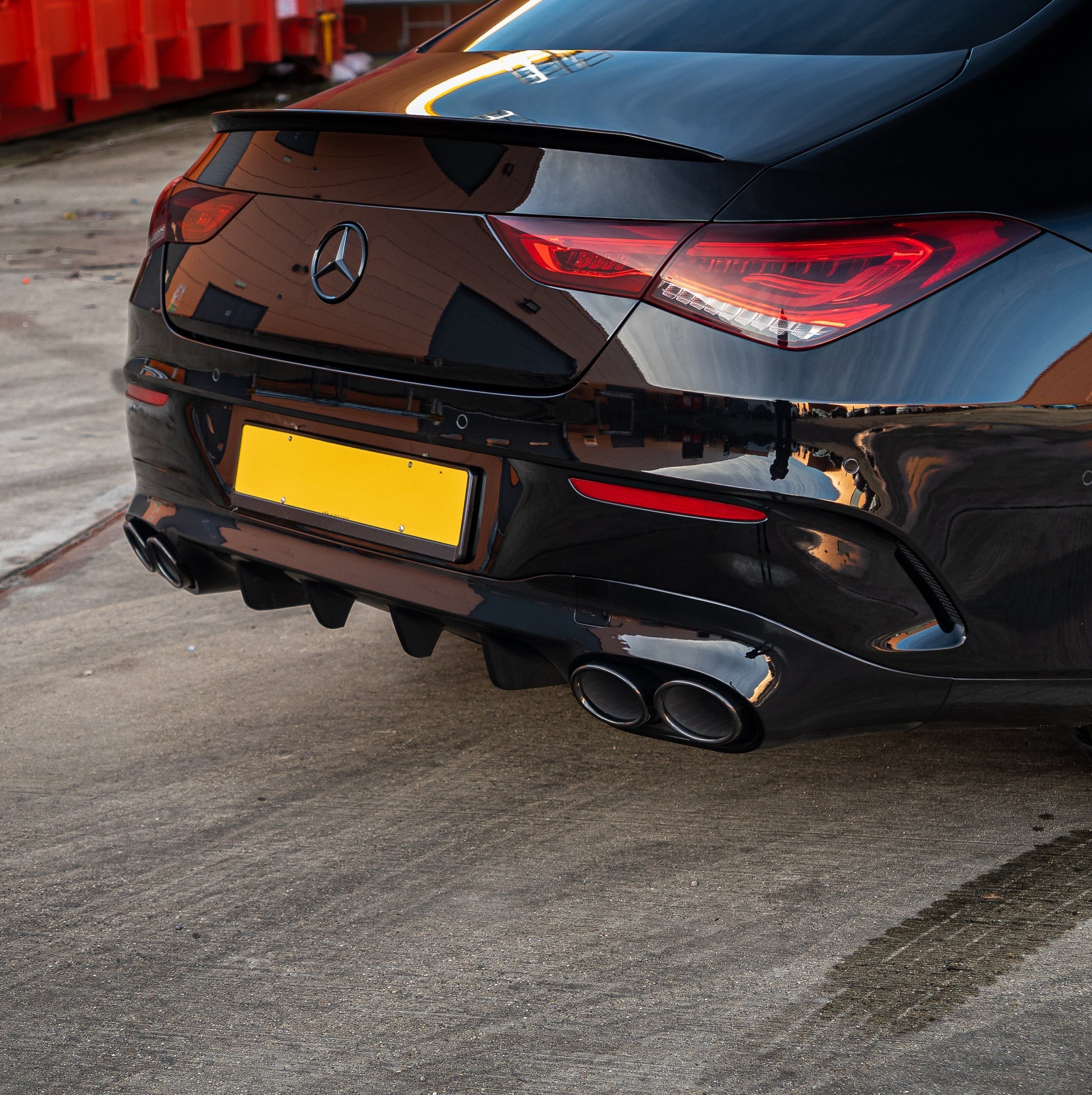 Mercedes Benz W118 CLA Brabus Style Gloss Black Rear diffuser & Exhaust Tips 19-Present by Carbon Factory-Carbon Factory