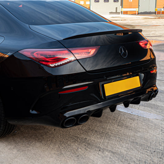 Mercedes Benz W118 CLA Brabus Style Gloss Black Rear diffuser & Exhaust Tips 19-Present by Carbon Factory-Carbon Factory