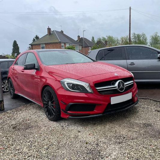 Mercedes Benz W176 A Class A45 AMG Gloss Black Canards 12-15 6 pcs by Carbon Factory-Carbon Factory