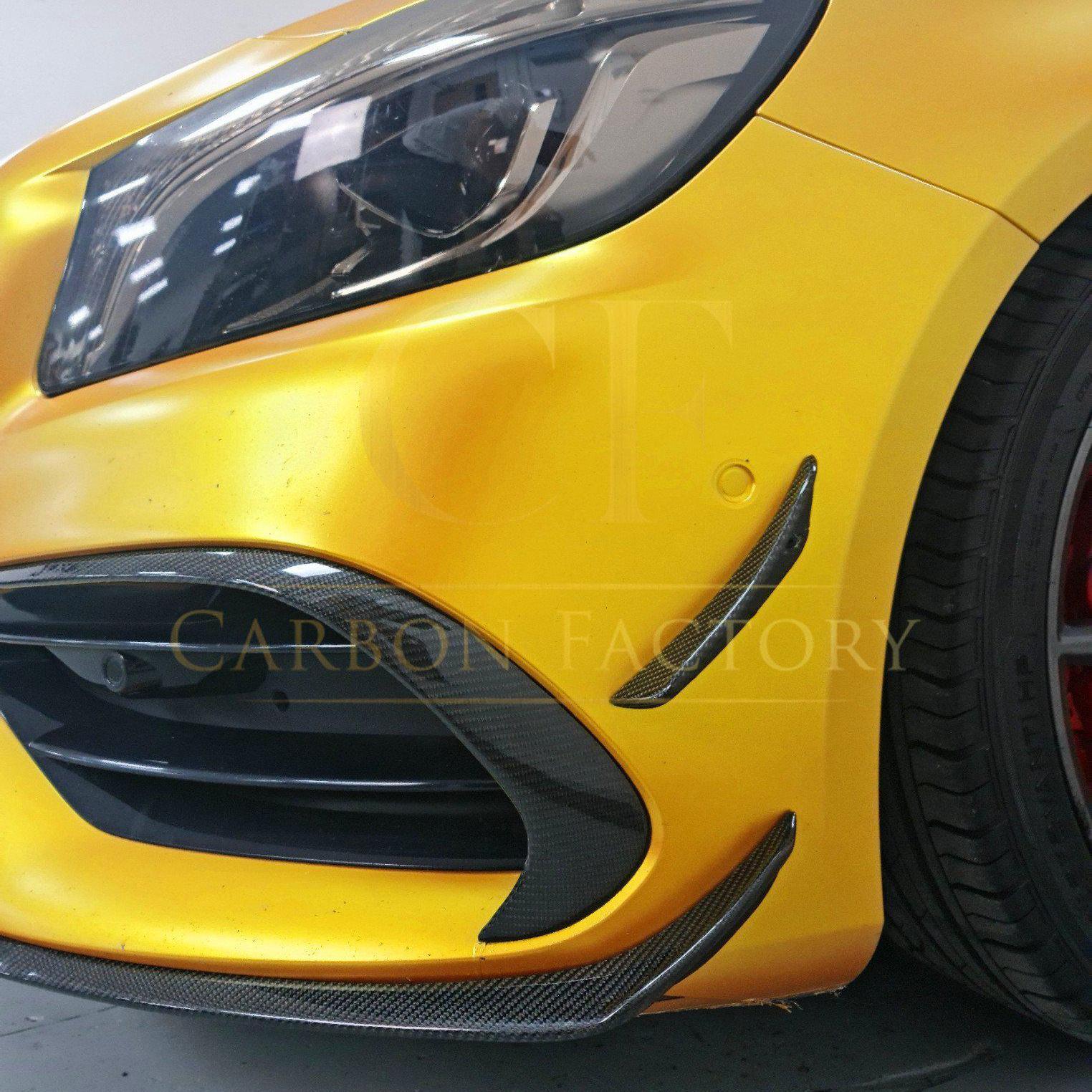 Mercedes Benz W176 A Class AMG Carbon Fibre Canards Winglets Splitter 16-18 8 pcs by Carbon Factory-Carbon Factory