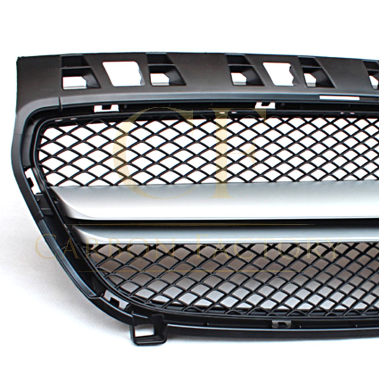 Mercedes Benz W176 A Class AMG Style Silver Front Grille 12-15 by Carbon Factory-Carbon Factory