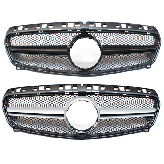 Mercedes Benz W176 A Class AMG Style Silver Front Grille 12-15 by Carbon Factory-Carbon Factory