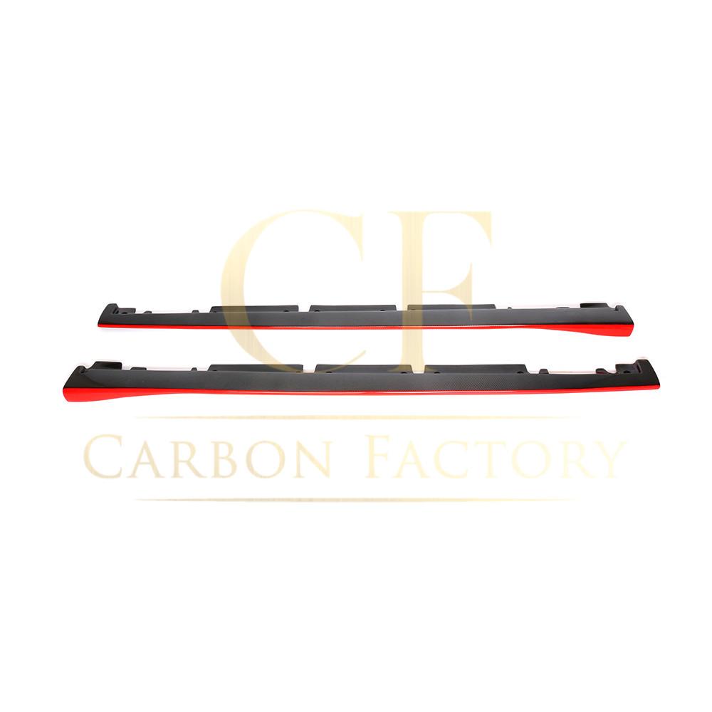 Mercedes Benz W176 A Class C117 Coupe RZ Style Red Carbon Fibre Side Skirt 13-18 by Carbon Factory-Carbon Factory