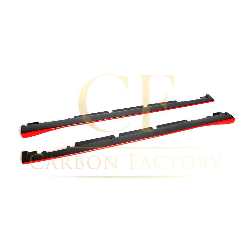 Mercedes Benz W176 A Class C117 Coupe RZ Style Red Carbon Fibre Side Skirt 13-18 by Carbon Factory-Carbon Factory