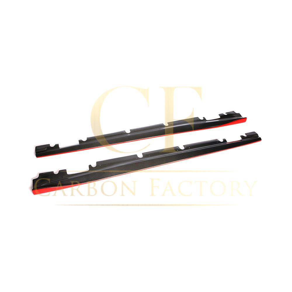 Mercedes Benz W176 A Class C117 Coupe RZ Style Red Carbon Fibre Side Skirt 13-18 by Carbon Factory-Carbon Factory