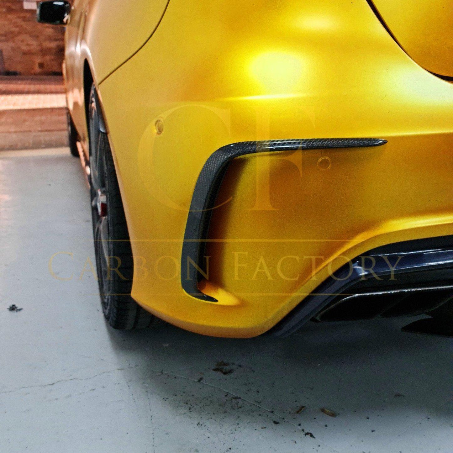 Mercedes Benz W176 A Class Carbon Fibre Rear Bumper Trims 13-18 by Carbon Factory-Carbon Factory