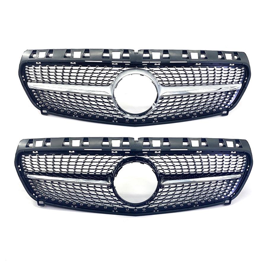 Mercedes Benz W176 A Class Diamond Style Front Grille 12-15 by Carbon Factory-Carbon Factory