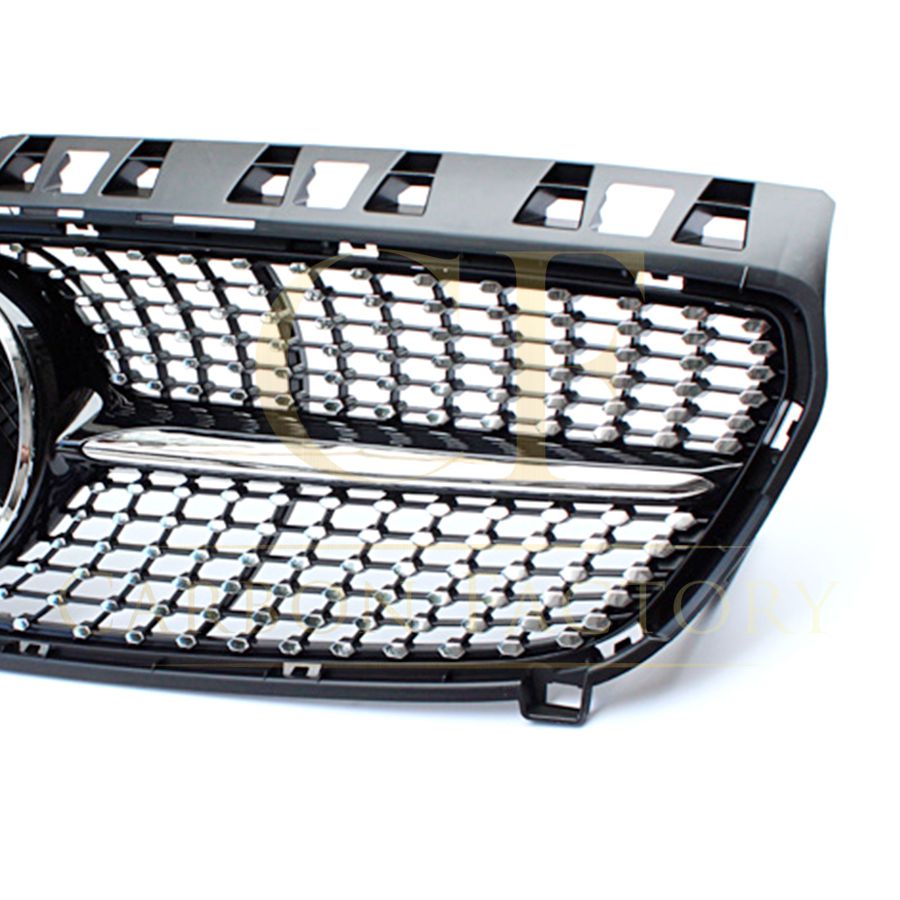 Mercedes Benz W176 A Class Diamond Style Front Grille 12-15 by Carbon Factory-Carbon Factory