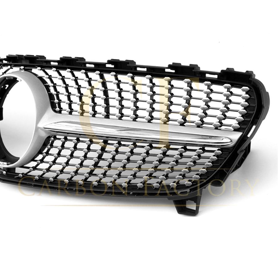 Mercedes Benz W176 A Class Diamond Style Front Grille 16-18 by Carbon Factory-Carbon Factory