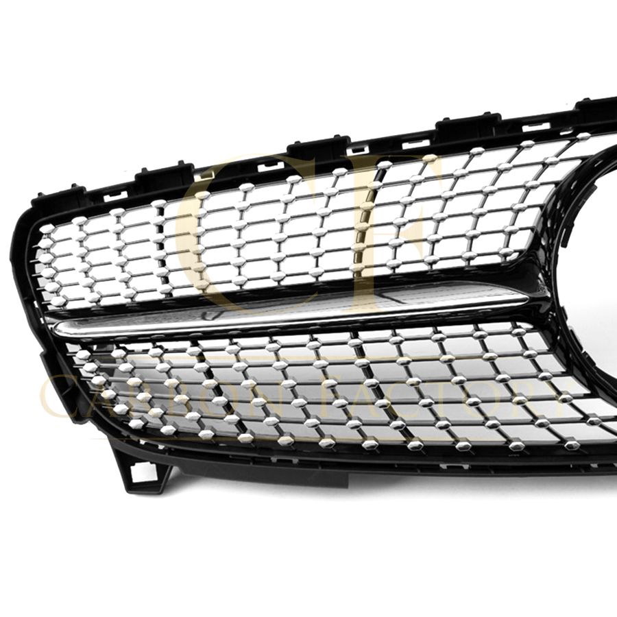 Mercedes Benz W176 A Class Diamond Style Front Grille 16-18 by Carbon Factory-Carbon Factory