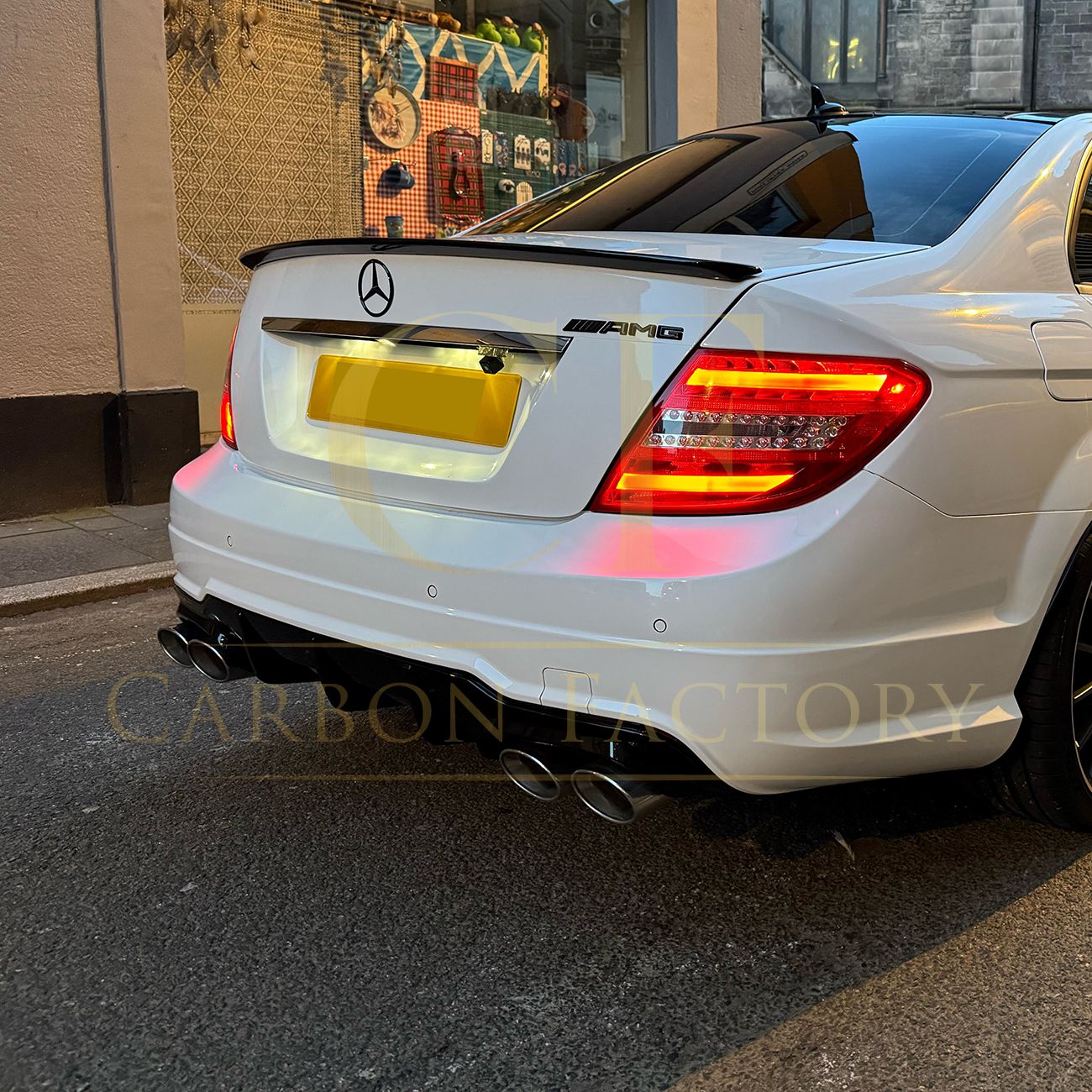 Mercedes Benz W204 C Class AMG Style Gloss Black Rear Diffuser 12-14 by Carbon Factory-Carbon Factory