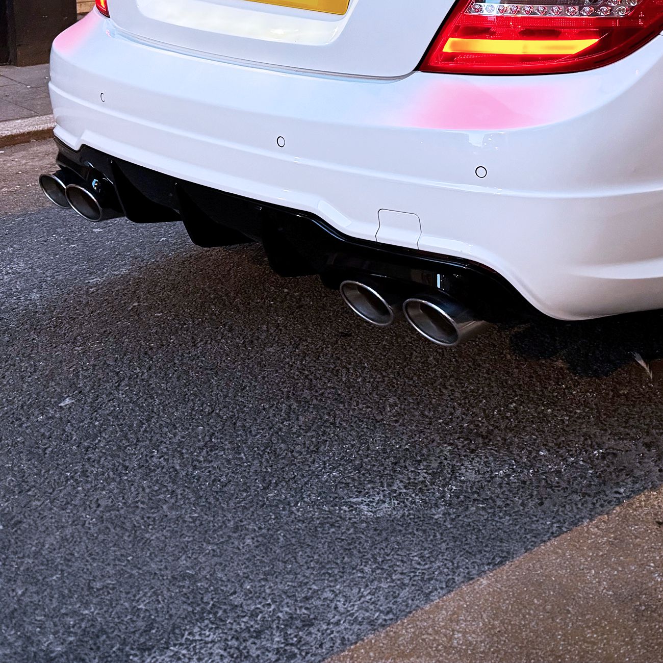 Mercedes Benz W204 C Class AMG Style Gloss Black Rear Diffuser 12-14 by Carbon Factory-Carbon Factory