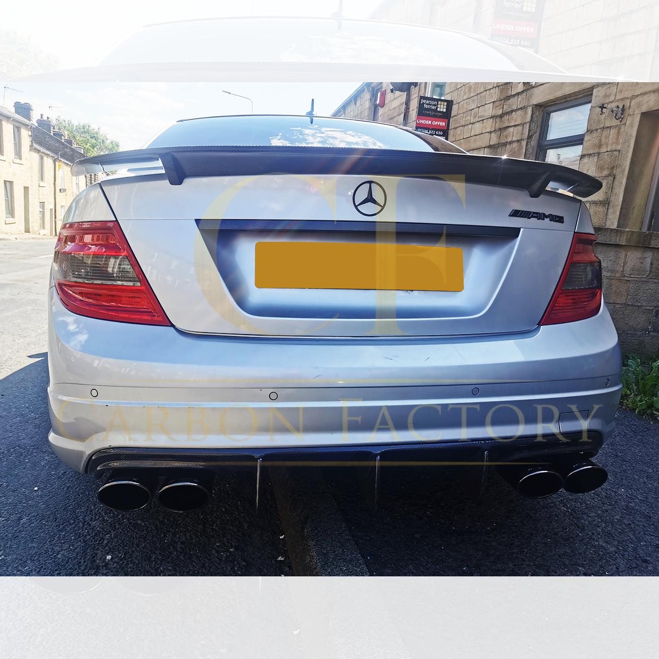 Mercedes Benz W204 C Class RT Style Carbon Fibre Boot Spoiler 07-13-Carbon Factory