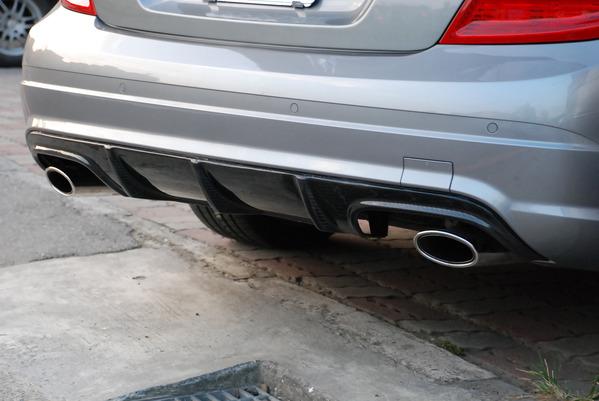 Mercedes Benz W204 C63 & C class Pre-facelift AMG Style Carbon Fibre Rear Diffuser 07-10 by Carbon Factory-Carbon Factory