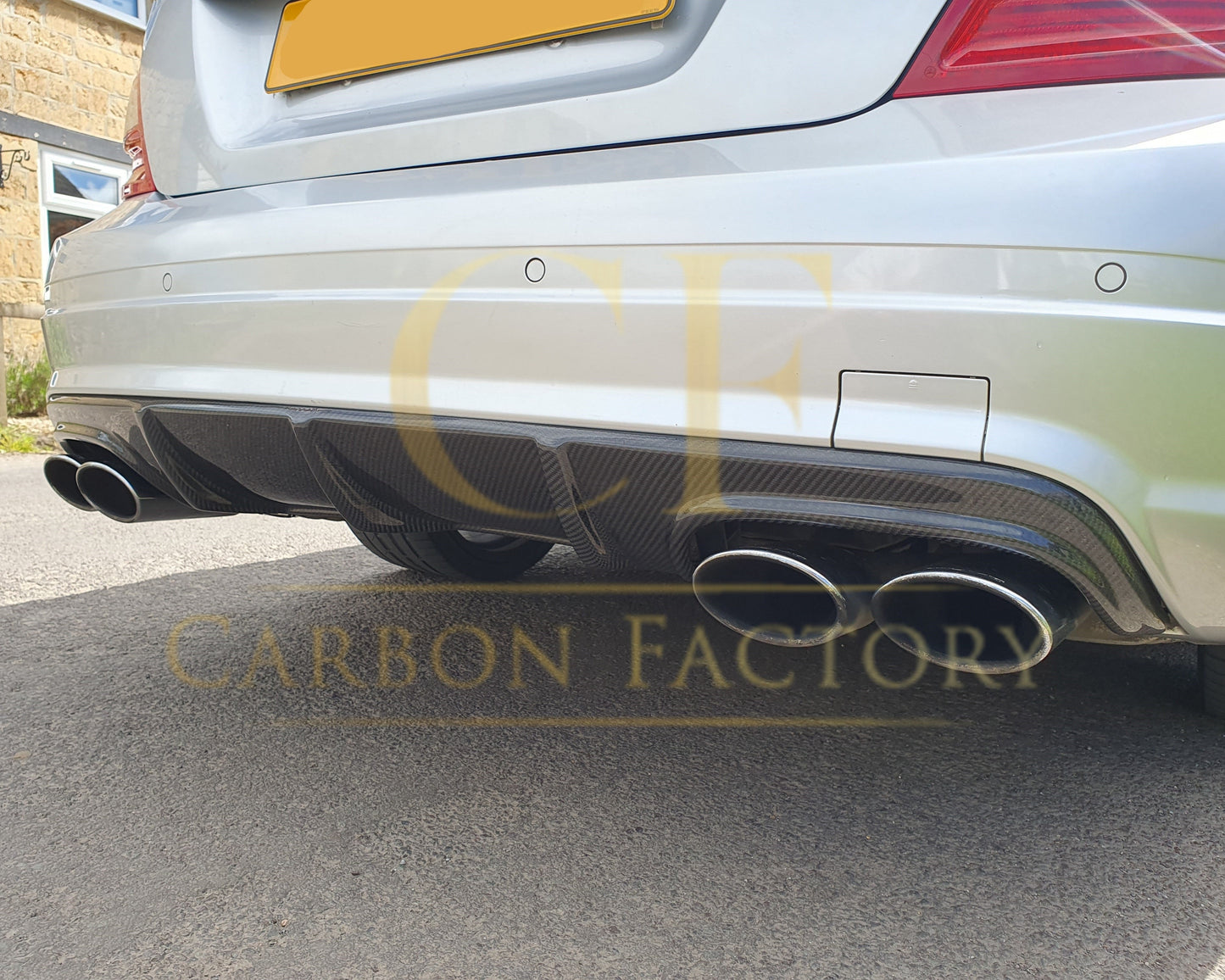 Mercedes Benz W204 C63 & C class Pre-facelift AMG Style Carbon Fibre Rear Diffuser 07-10 by Carbon Factory-Carbon Factory