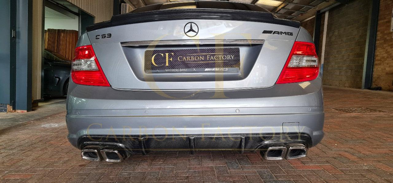 Mercedes Benz W204 C63 & C class Pre-facelift AMG Style Carbon Fibre Rear Diffuser 07-10 by Carbon Factory-Carbon Factory