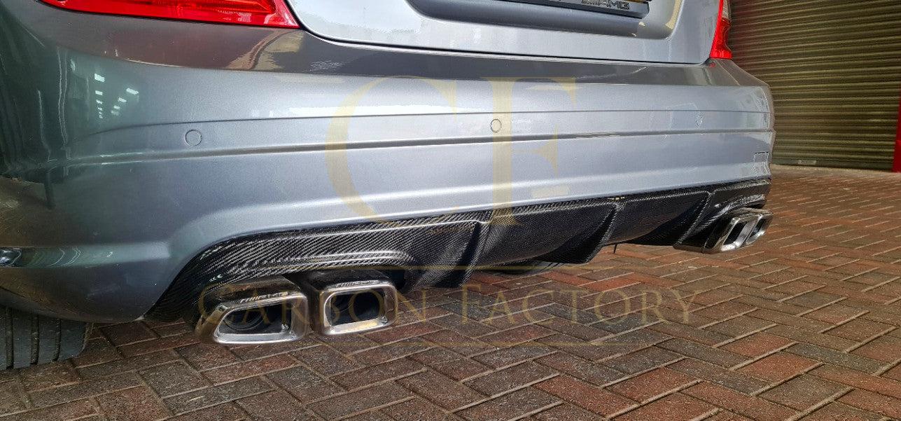 Mercedes Benz W204 C63 & C class Pre-facelift AMG Style Carbon Fibre Rear Diffuser 07-10 by Carbon Factory-Carbon Factory