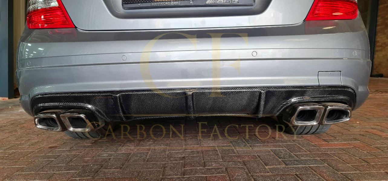 Mercedes Benz W204 C63 & C class Pre-facelift AMG Style Carbon Fibre Rear Diffuser 07-10 by Carbon Factory-Carbon Factory