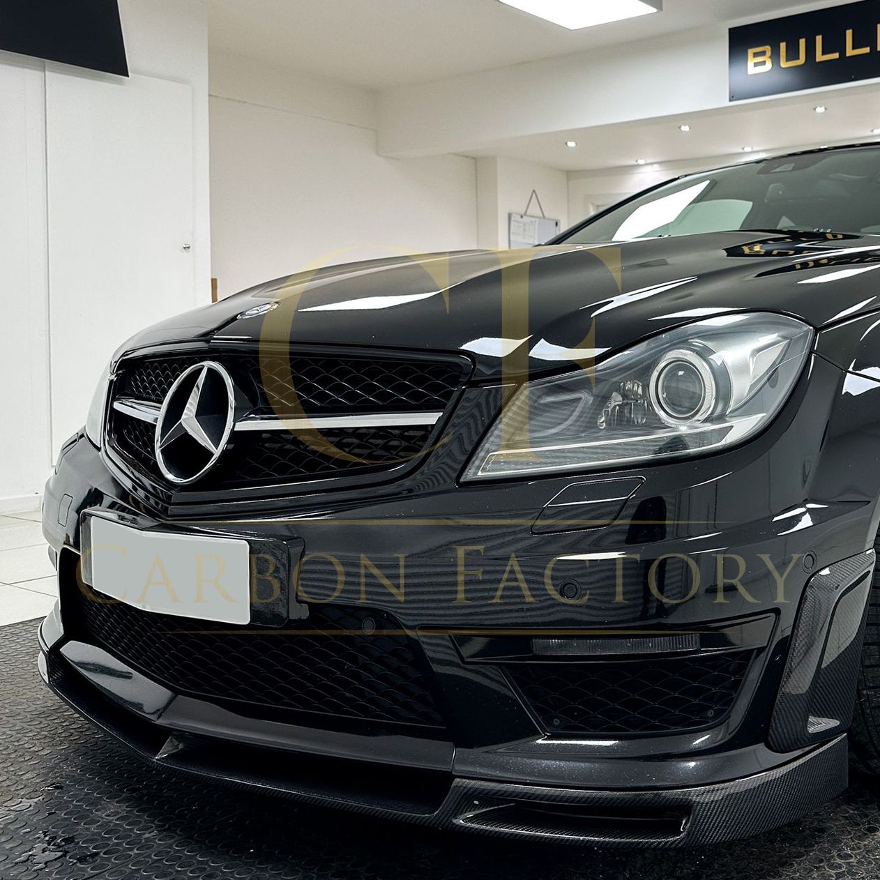 Mercedes Benz W204 C63 Facelift AMG Style Carbon Fibre Front Splitter 12-14 by Carbon Factory-Carbon Factory