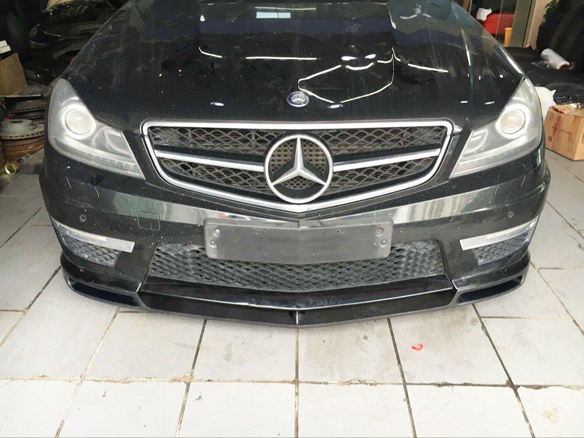 Mercedes Benz W204 C63 Facelift AMG Style Carbon Fibre Front Splitter 12-14 by Carbon Factory-Carbon Factory