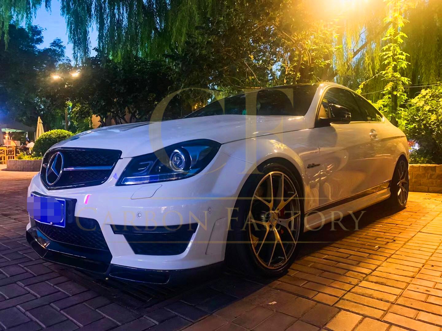 Mercedes Benz W204 C63 Facelift AMG Style Carbon Fibre Front Splitter 12-14 by Carbon Factory-Carbon Factory