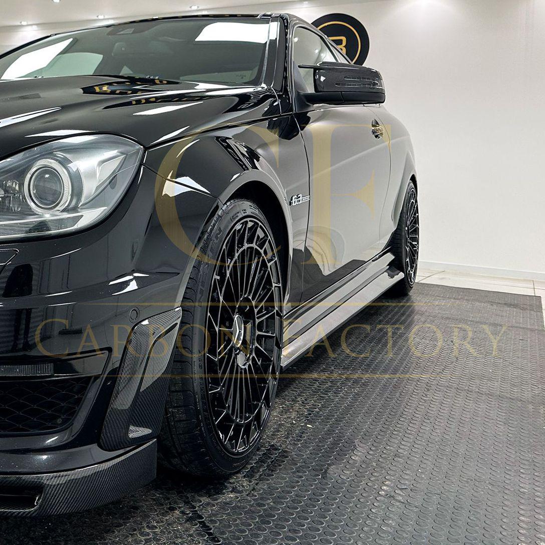 Mercedes Benz W204 C63 Facelift Carbon Fibre Side Skirt 12-14 by Carbon Factory-Carbon Factory