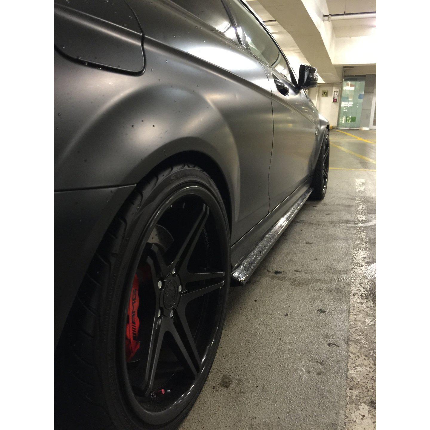 Mercedes Benz W204 C63 Facelift Carbon Fibre Side Skirt 12-14 by Carbon Factory-Carbon Factory