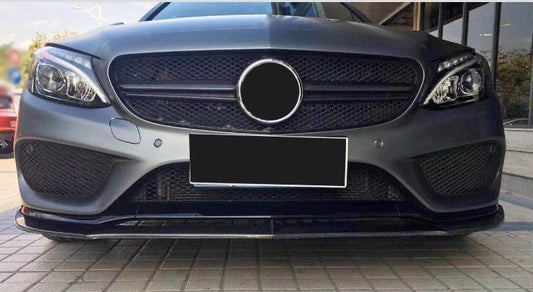 Mercedes Benz W205 C Class C43 2 Door FD Style Carbon Fibre Front Splitter 15-18 by Carbon Factory-Carbon Factory