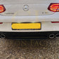 Mercedes Benz W205 C Class C43 Style Gloss Black Rear diffuser & Exhaust Tips 15-21 by Carbon Factory-Carbon Factory