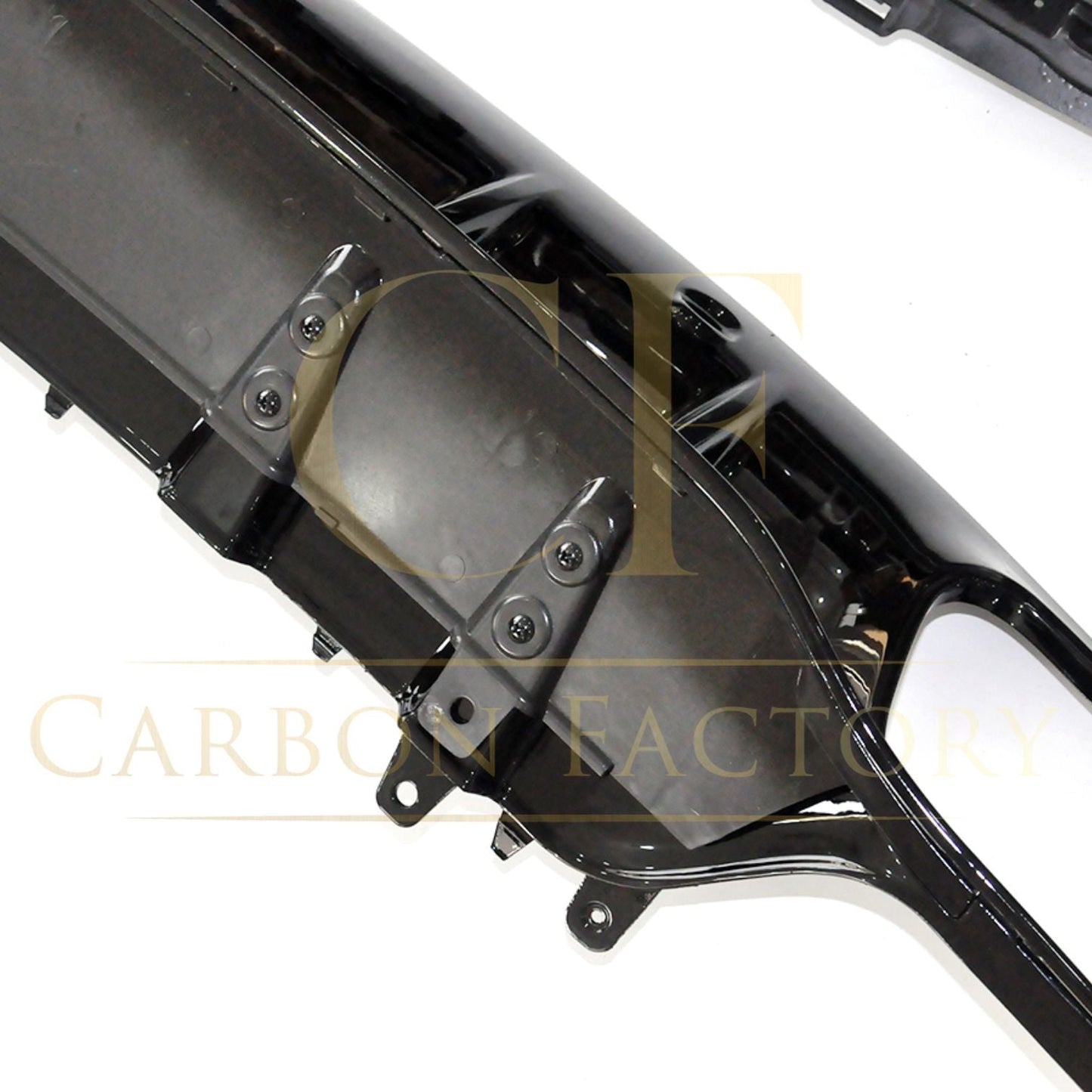 Mercedes Benz W205 C Class C43 Style Gloss Black Rear diffuser & Exhaust Tips 15-21 by Carbon Factory-Carbon Factory