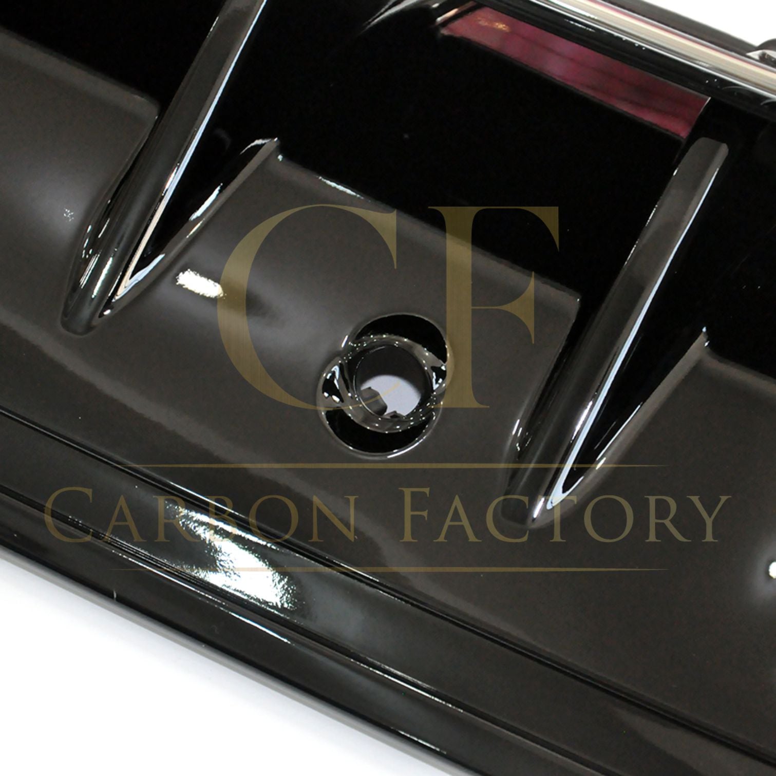 Mercedes Benz W205 C Class & C63 Saloon & Estate M Style Gloss Black Rear diffuser & Exhaust Tips 15-21 by Carbon Factory-Carbon Factory