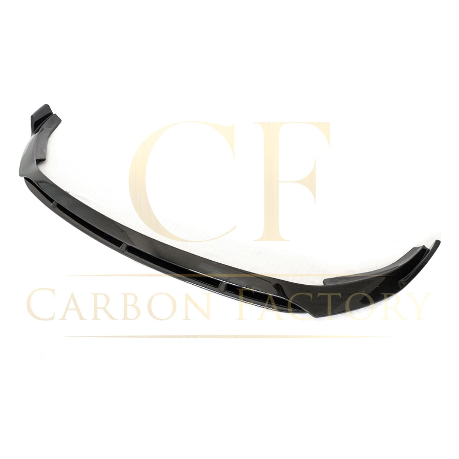 Mercedes Benz W205 C Class V Gloss Black Front Splitter 19-21 by Carbon Factory-Carbon Factory