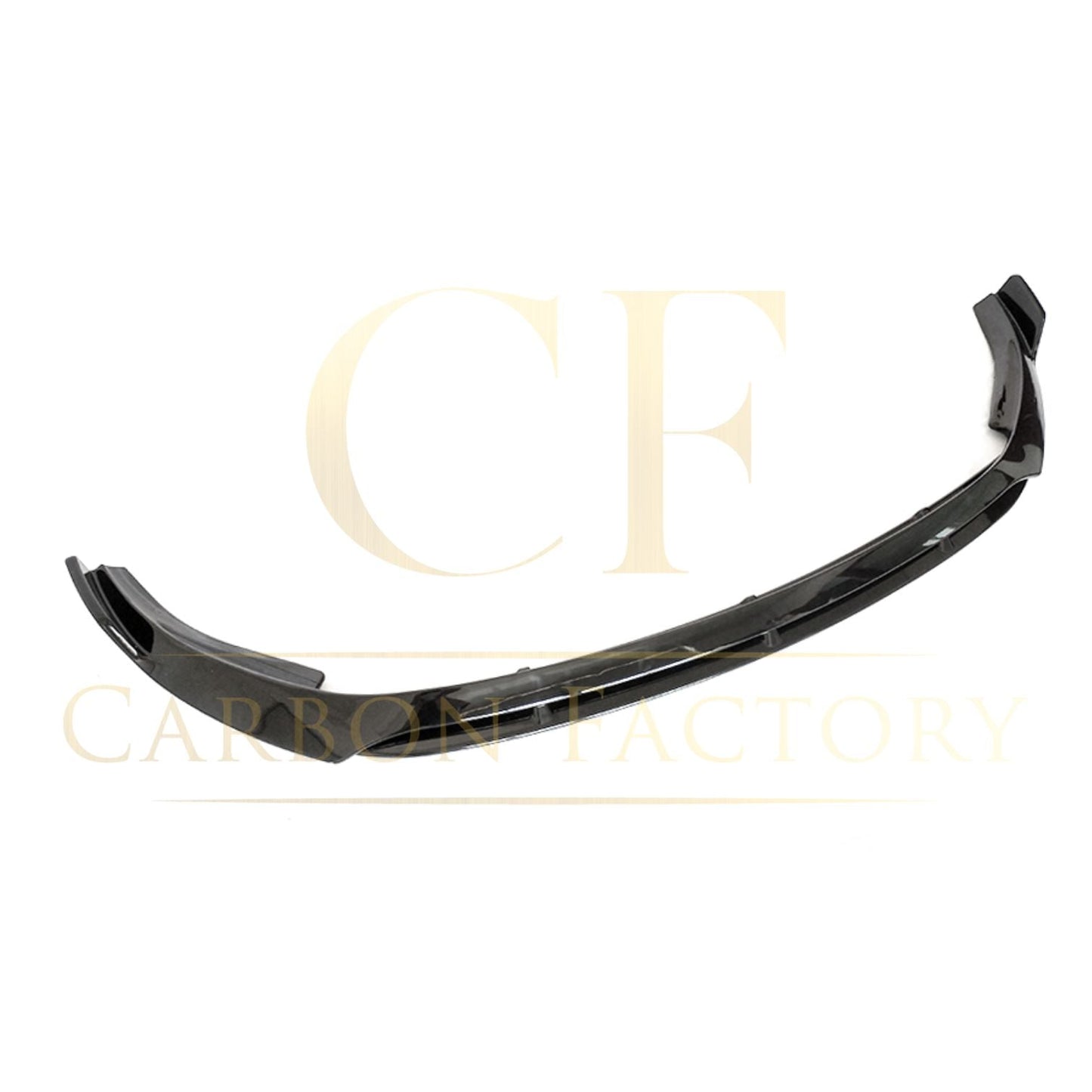 Mercedes Benz W205 C Class V Gloss Black Front Splitter 19-21 by Carbon Factory-Carbon Factory