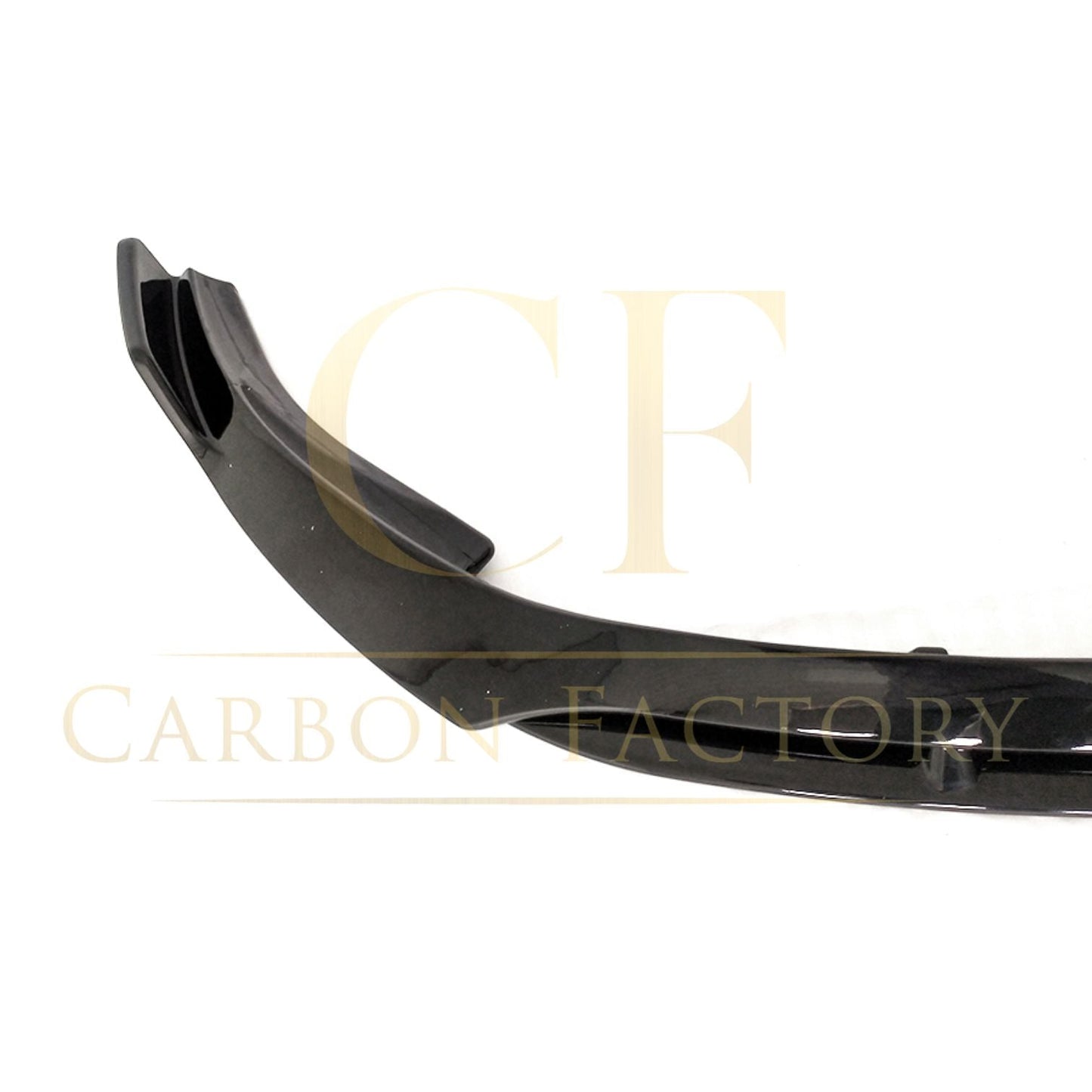 Mercedes Benz W205 C Class V Gloss Black Front Splitter 19-21 by Carbon Factory-Carbon Factory