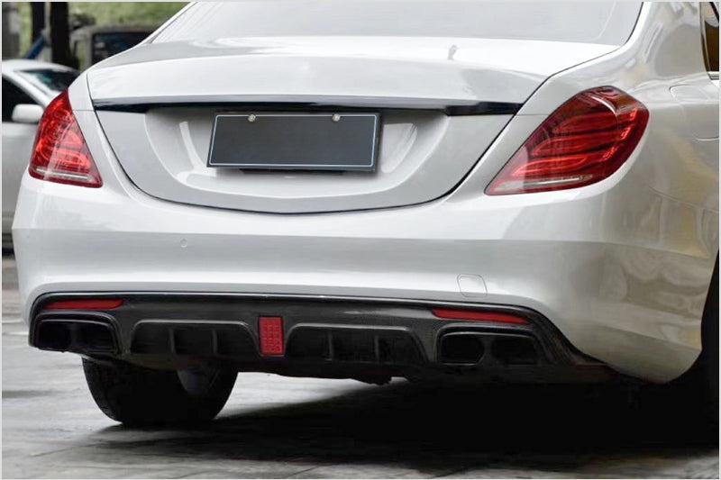 Mercedes Benz W222 S Class Saloon Brabus Style Carbon Fibre Rear Diffuser 14-17 by Carbon Factory-Carbon Factory