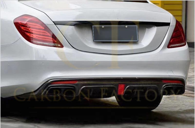 Mercedes Benz W222 S Class Saloon Brabus Style Carbon Fibre Rear Diffuser 14-17 by Carbon Factory-Carbon Factory