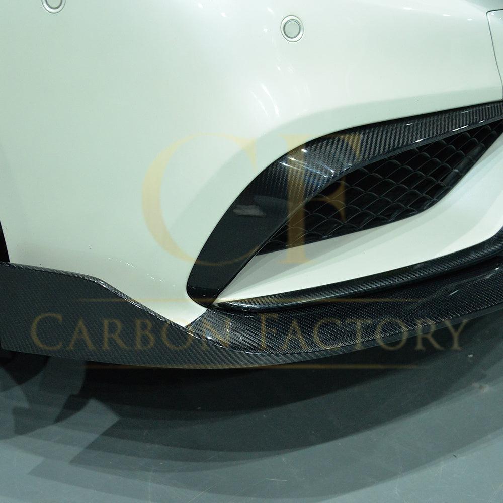 Mercedes C218 CLS Carbon Fibre Front Side Grille Trim 15-18 by Carbon Factory-Carbon Factory