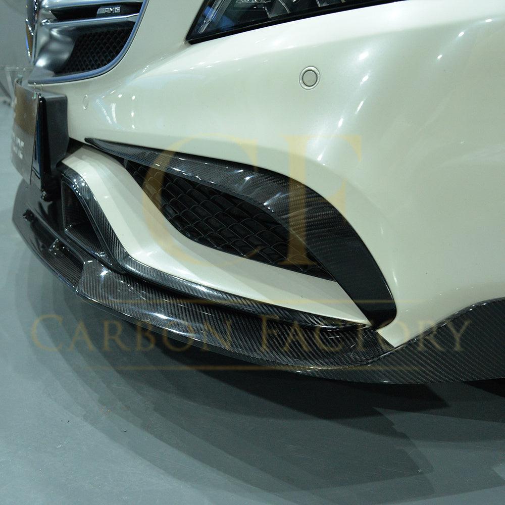 Mercedes C218 CLS Carbon Fibre Front Side Grille Trim 15-18 by Carbon Factory-Carbon Factory