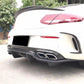 Mercedes W205 C Class 2 Door Coupe Carbon Fibre Rear Bumper Trims 15-18 by Carbon Factory-Carbon Factory