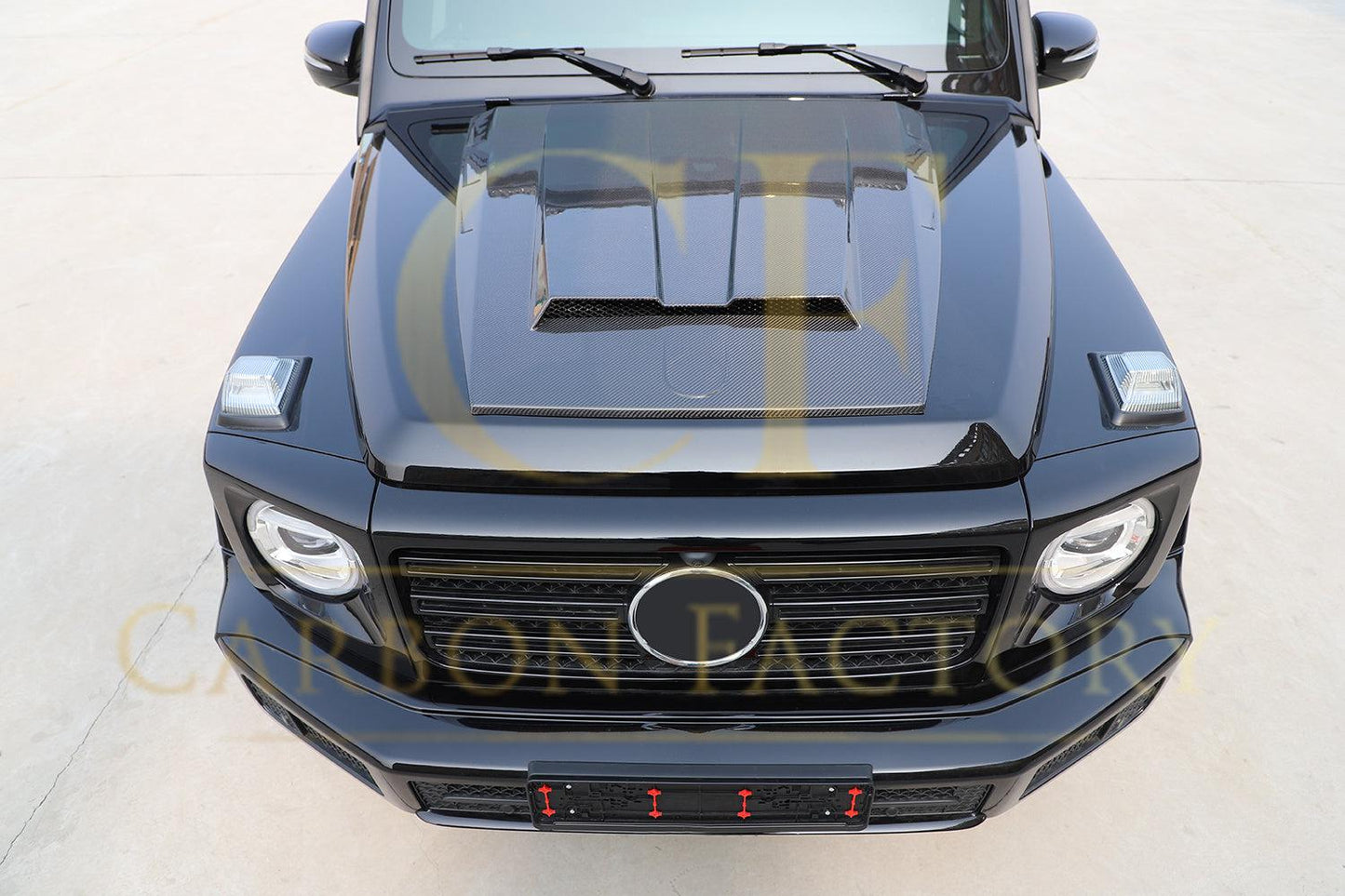 Mercedes W464 G Class G Wagon Pre-preg Carbon Fibre Bonnet Scoop 19-Present by Carbon Factory-Carbon Factory