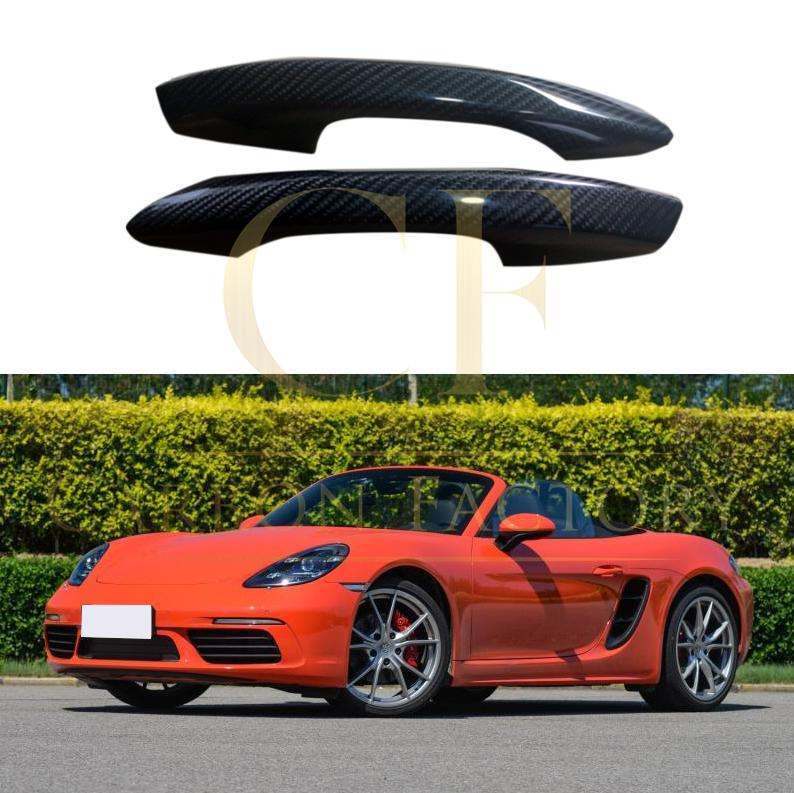 Porsche Boxster & Cayman 718 Carbon Fibre Door Handle Covers 16-21 by Carbon Factory-Carbon Factory