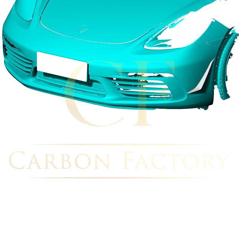 Porsche Boxster & Cayman 718 Carbon Fibre Front Bumper Canards 16-21 by Carbon Factory-Carbon Factory