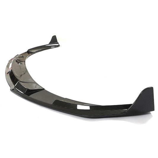 Porsche Taycan Turbo 4 Door V Style Pre-preg Carbon Fiber Front Splitter 19-21-Carbon Factory